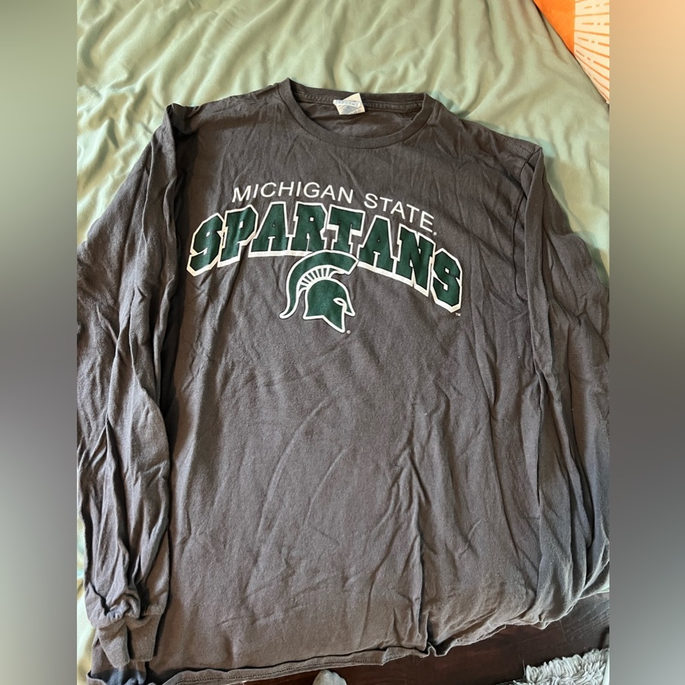 Grey size medium MSU long sleeved tshirt